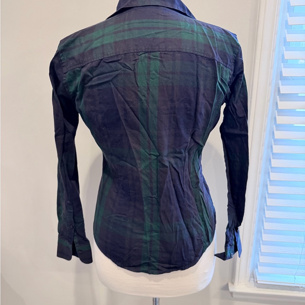 Brooks Brothers Blue and Green Plaid Button-Down Shirt - Picture 3 of 5